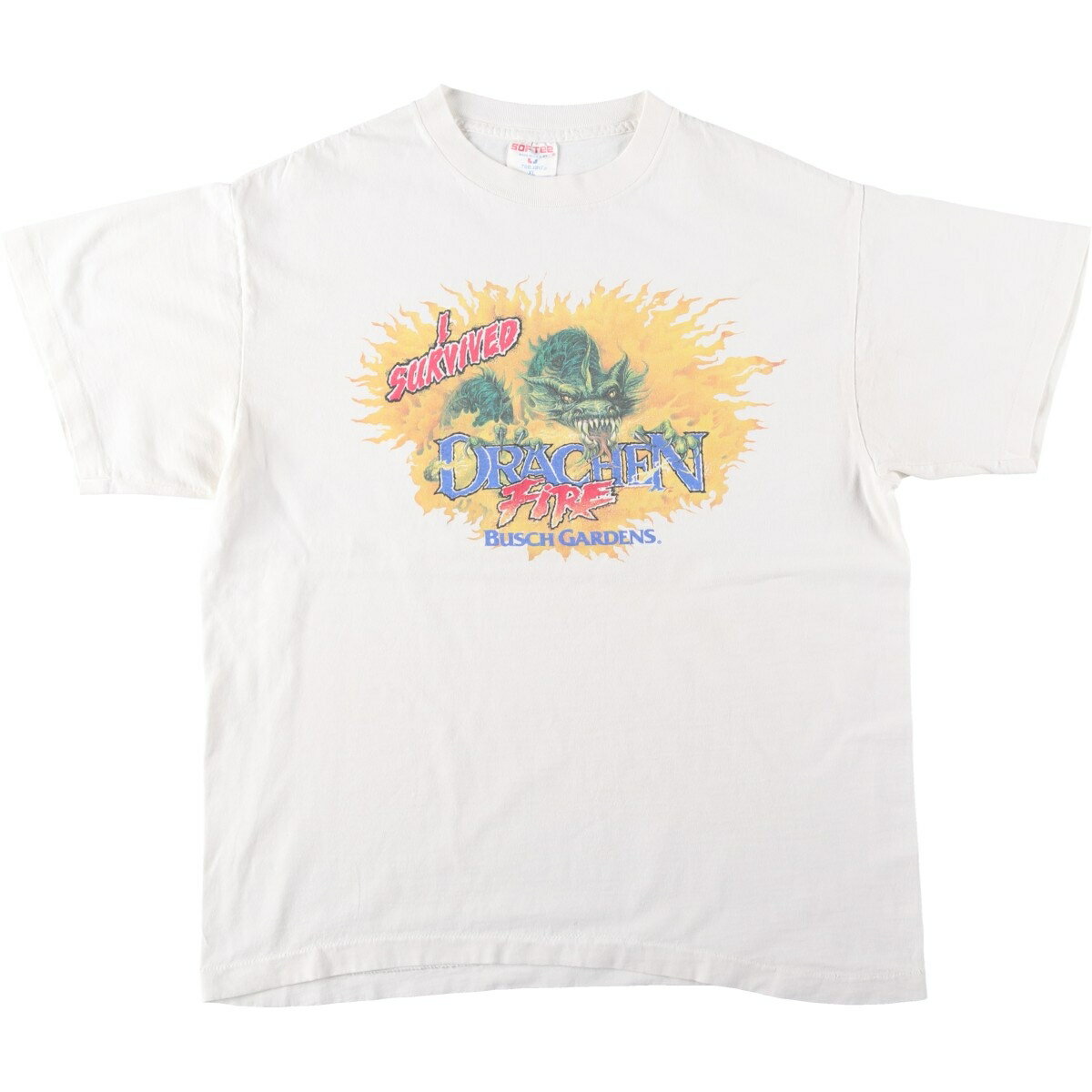 乐天商城 - 古着 90'S SOF TEE 龍柄 ドラゴン柄 プリントTシャツ USA製 メンズXL相当 ヴィンテージ /eaa642111 【中古】 【260509】