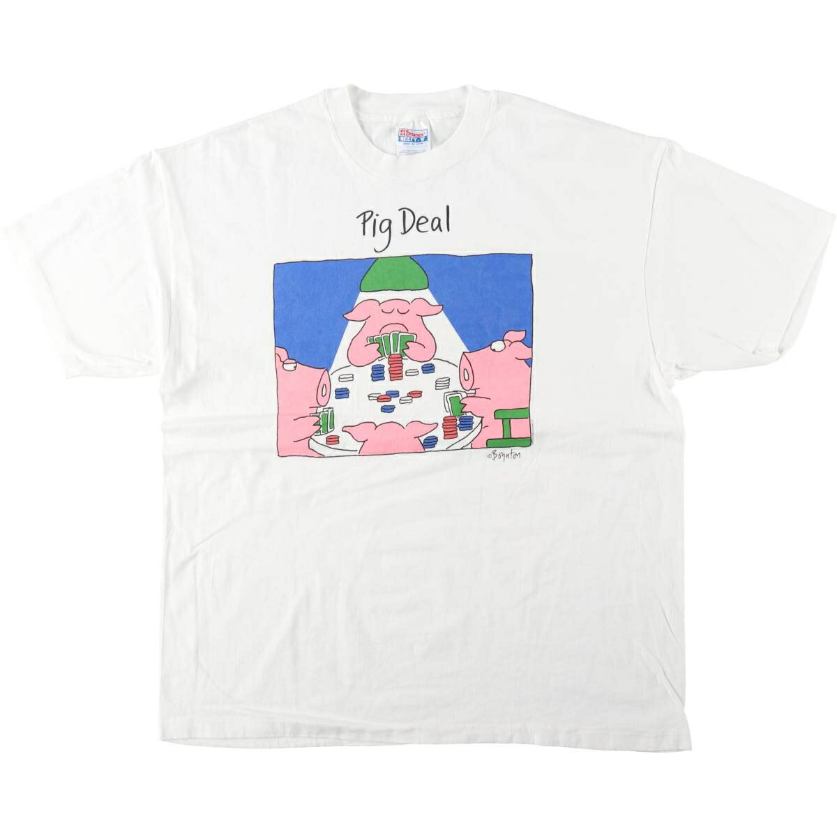 Other - 古着 90'S ヘインズ Hanes BEEFY-T Sandra Boynton Pig Deal プリントTシャツ メンズXL相当 ヴィンテージ /eaa642174 【中古】 【260509】