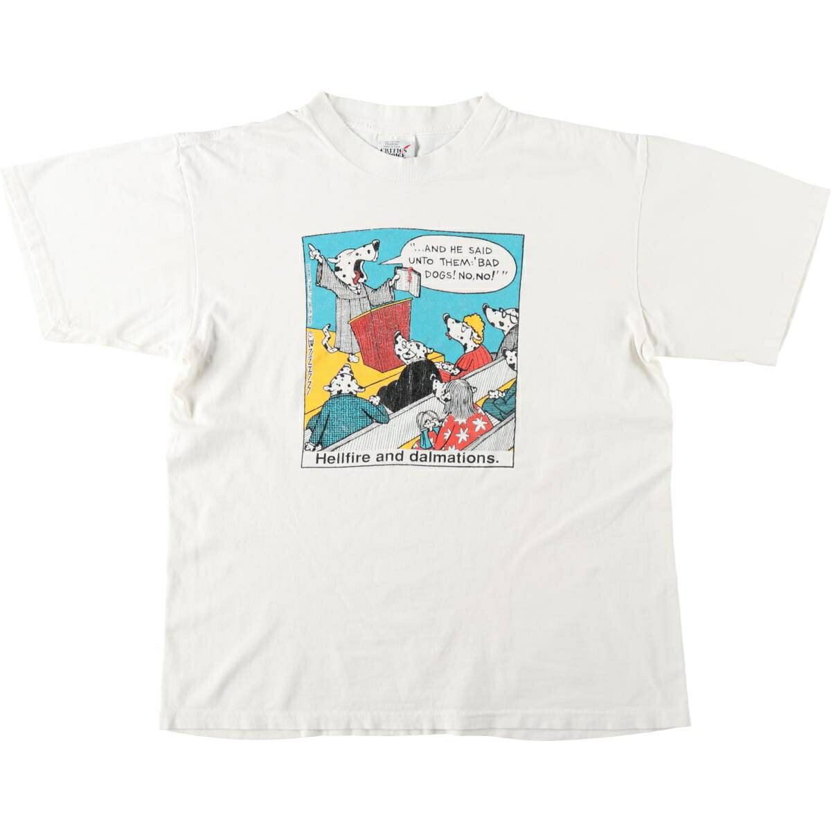 古着 90'S CRITICS CHOICE プリントTシャツ USA製 メンズL相当 ヴィンテージ /eaa642192  