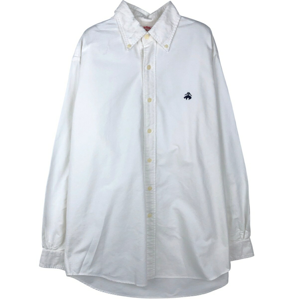 樂天商城 - 古着 80~90'S ブルックスブラザーズ Brooks Brothers Est.1818 長袖 ボタンダウンシャツ USA製 メンズM相当 ヴィンテージ /eaa642844 【中古】 【260516】 ホワイト系 春夏秋冬