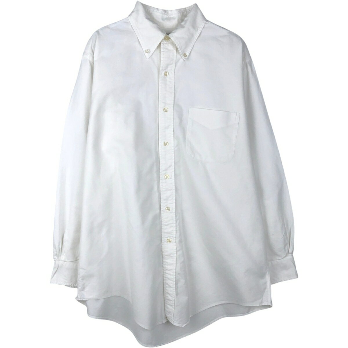 Rakuten - 古着 ブルックスブラザーズ Brooks Brothers 長袖 ボタンダウンシャツ USA製 メンズL相当 /eaa642850 【中古】 【260516】 ホワイト系 春夏秋冬