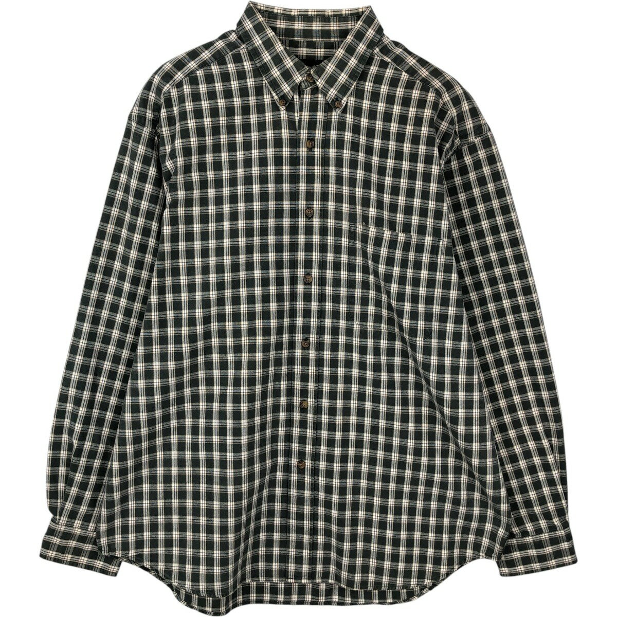 古着 ~00'S エディーバウアー Eddie Bauer 長袖 ボタンダウンチェックシャツ メンズL相当 /eaa643010 【中古】 【260511】 グリーン系 春夏秋冬