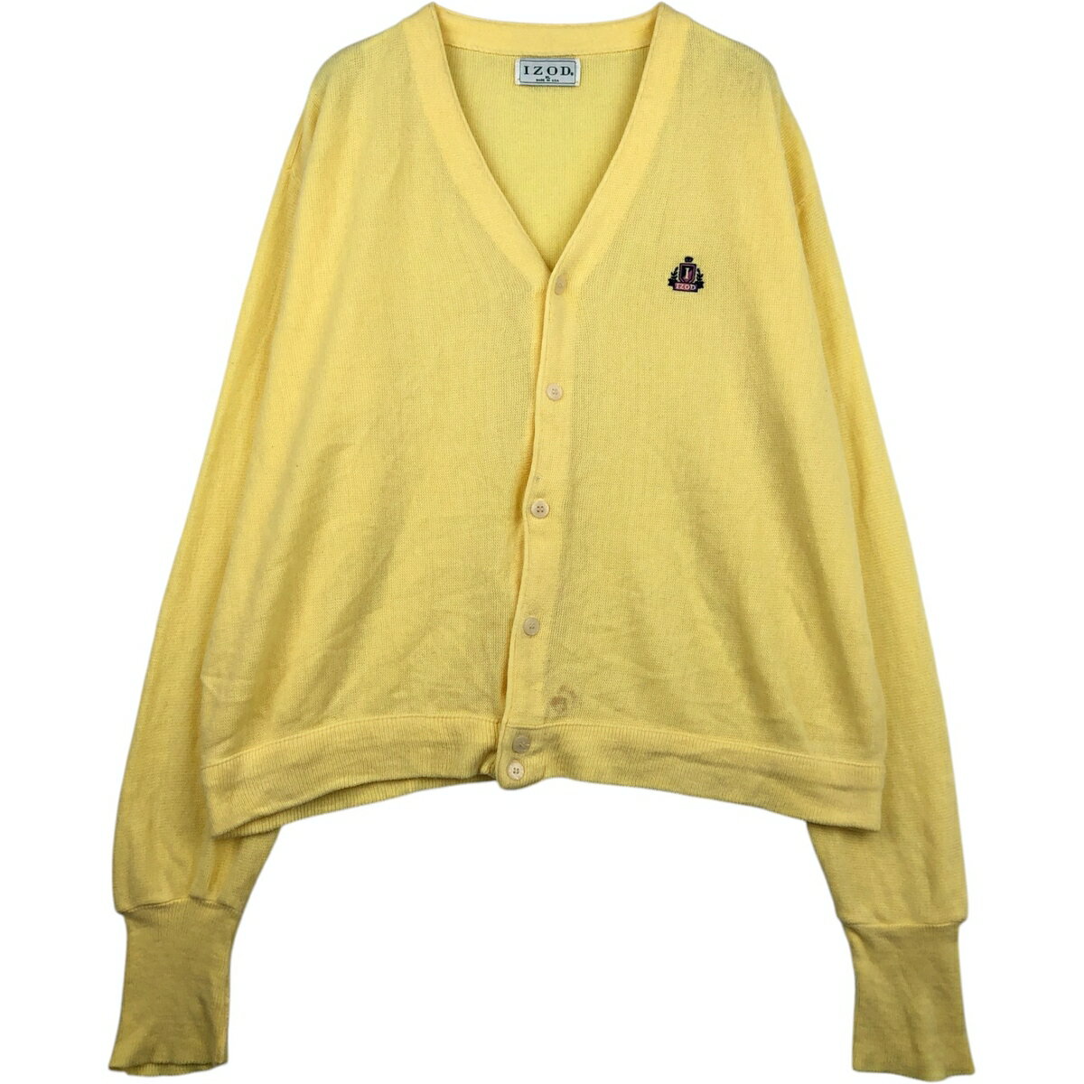 Rakuten - 古着 IZOD アクリルニットカーディガン USA製 メンズXL相当 ヴィンテージ /eaa643241 【中古】 【260511】