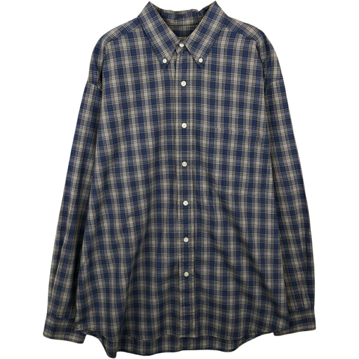 乐天商城 - 古着 エディーバウアー Eddie Bauer 長袖 ボタンダウンチェックシャツ メンズL相当 /eaa643312 【中古】 【260510】