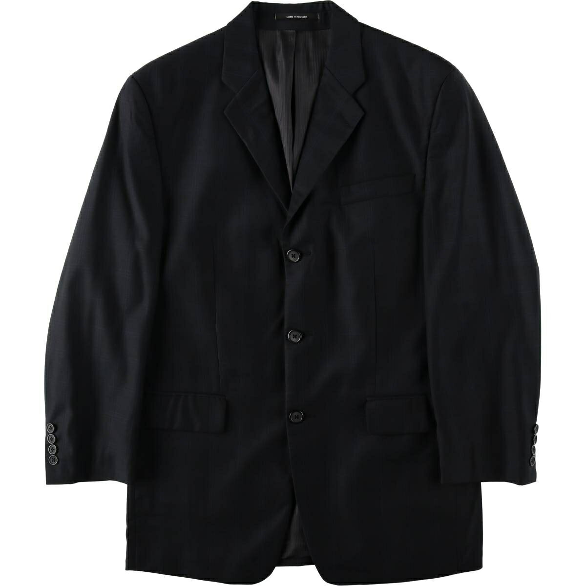 乐天商城 - 古着 90~00'S カルバンクライン Calvin klein チェック柄 ウールテーラードジャケット カナダ製 メンズM相当 /eaa643386 【中古】 【260513】 【GR-NV】