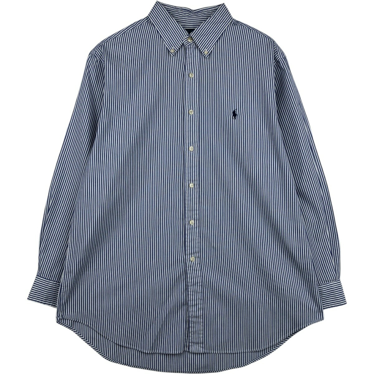 樂天商城 - 古着 ラルフローレン Ralph Lauren CLASSIC FIT 長袖 ボタンダウンストライプシャツ メンズL相当 /eaa643463 【中古】 【260511】