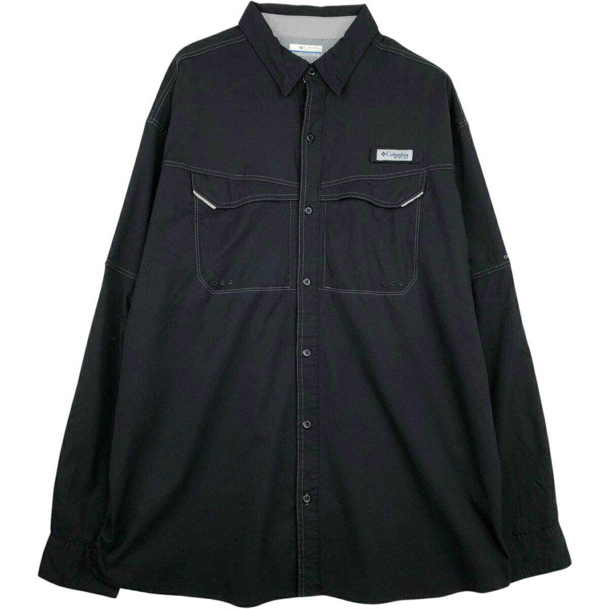 乐天商城 - 古着 コロンビア Columbia PFG OMNI-SHADE オムニシェイド 隠しボタンダウン 長袖 フィッシングシャツ メンズXL相当 /eaa643471 【中古】 【260515】