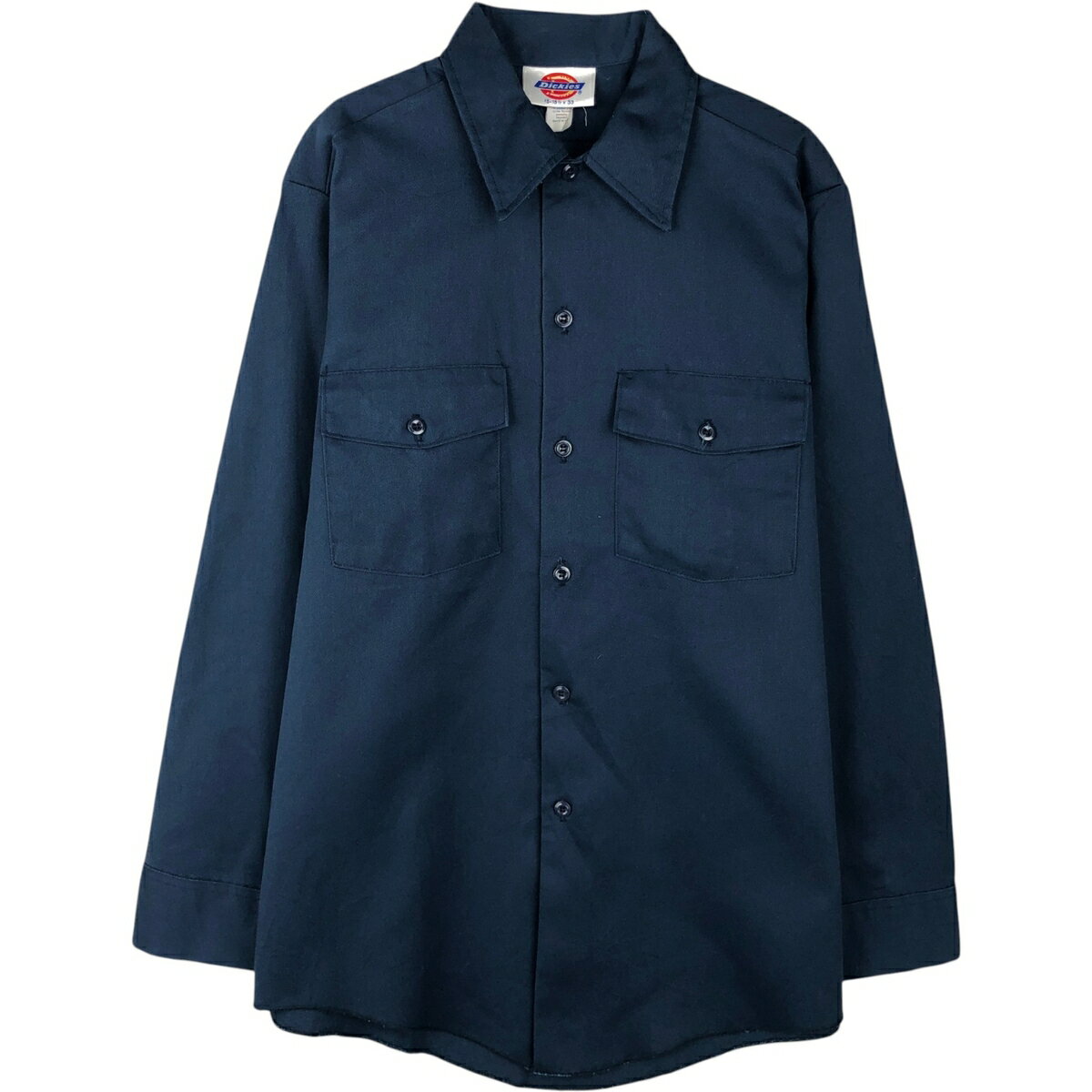 乐天商城 - 古着 90'S ディッキーズ Dickies 長袖 ワークシャツ USA製 メンズM相当 ヴィンテージ /eaa643499 【中古】 【260516】 ネイビー系 春夏秋冬