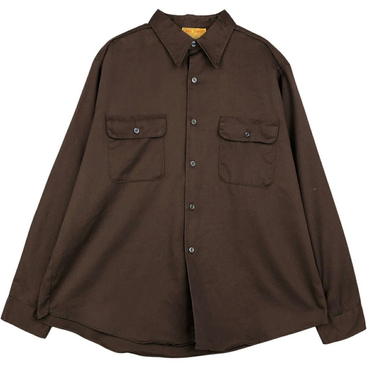 Rakuten - 古着 70'S~ ビッグヤンク BIG YANK 長袖 ワークシャツ メンズXL相当 ヴィンテージ /eaa643502 【中古】 【260531】