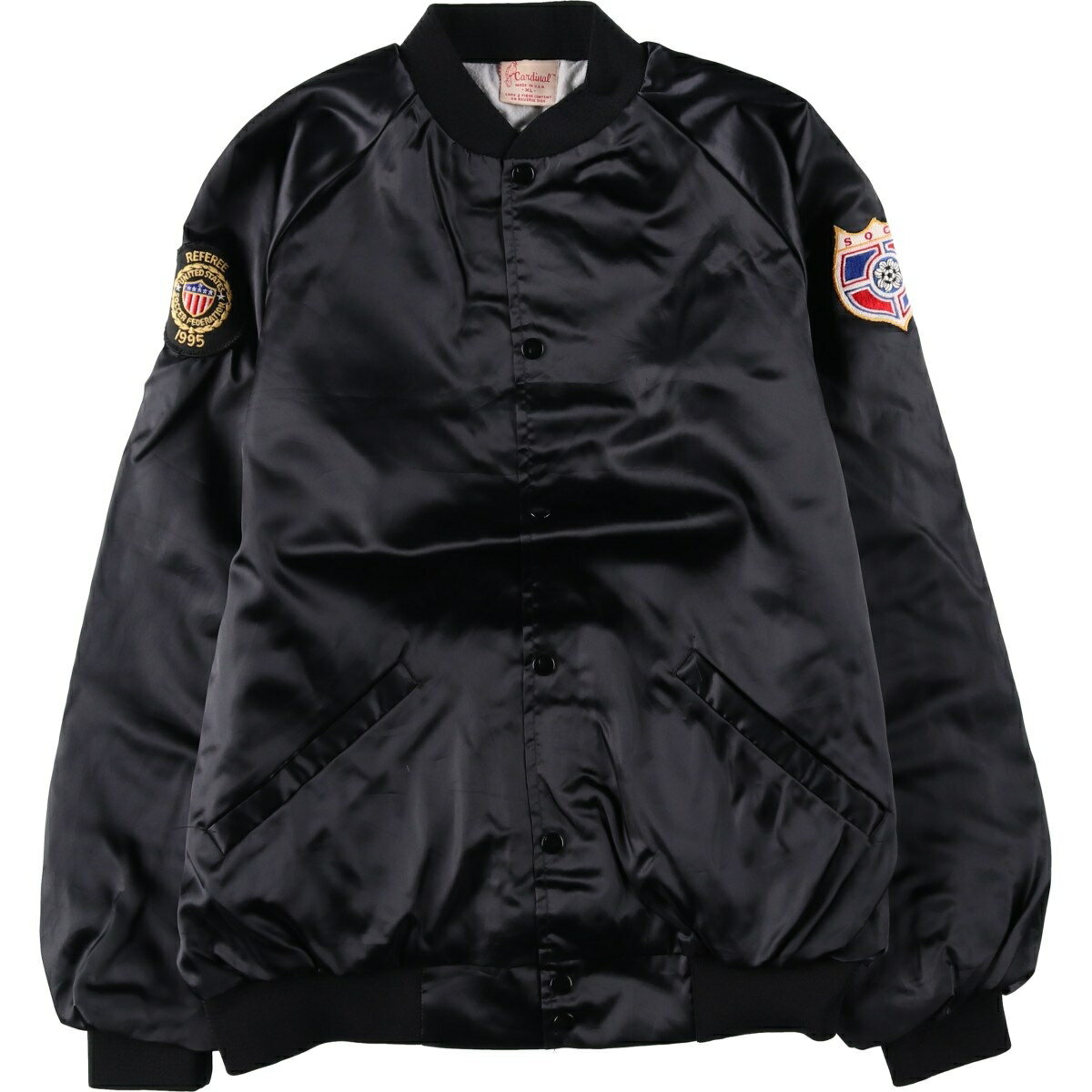 Rakuten - 古着 80~90'S Cardinal ナイロンスタジャン アワードジャケット バーシティジャケット USA製 メンズXL相当 ヴィンテージ /eaa643707 【中古】 【260511】