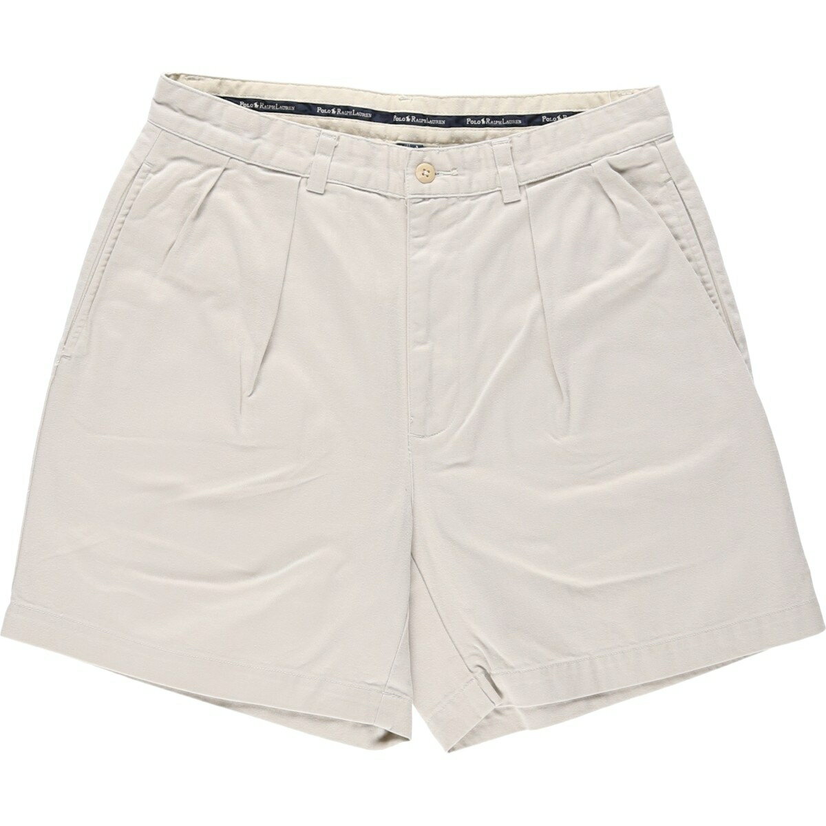 Rakuten - 古着 ラルフローレン Ralph Lauren Polo Ralph Lauren ツータック チノショーツ ショートパンツ メンズw31相当 /eaa643728 【中古】 【260529】 ベージュ系 春夏秋