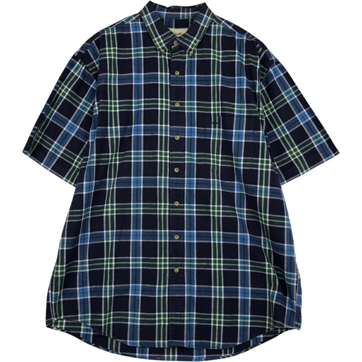 樂天商城 - 古着 90~00'S エディーバウアー Eddie Bauer 半袖 ボタンダウン チェックシャツ メンズXL相当 /eaa643806 【中古】 【260523】