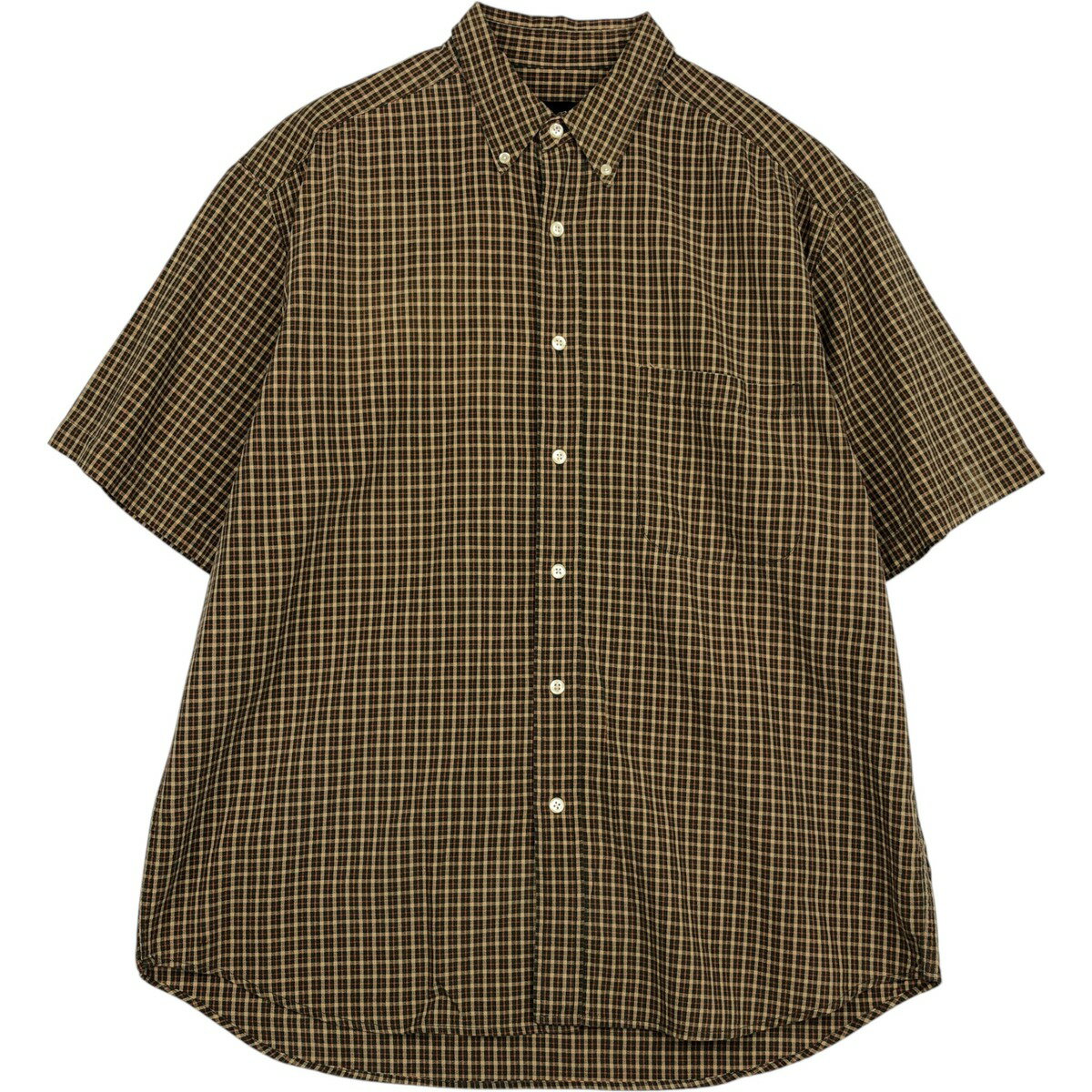 乐天商城 - 古着 ~00'S エディーバウアー Eddie Bauer 半袖 ボタンダウン チェックシャツ メンズL相当 /eaa643810 【中古】 【260523】