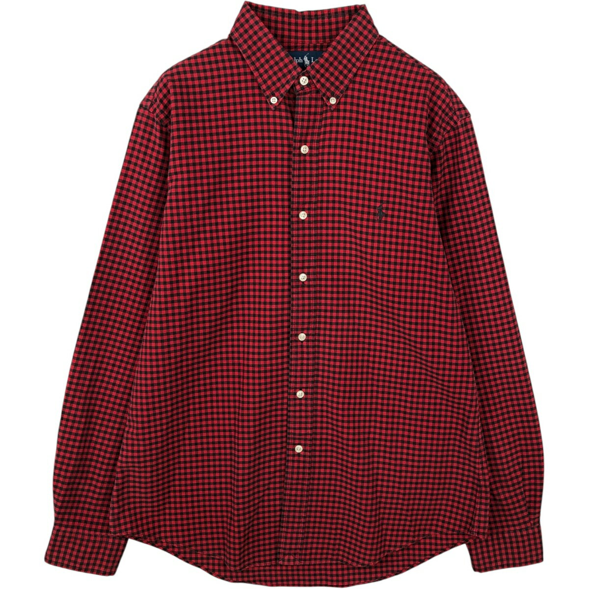 古着 ラルフローレン Ralph Lauren CUSTOM FIT ギンガムチェック 長袖 ボタンダウンチェックシャツ メンズL相当 /eaa643875 【中古】 ..