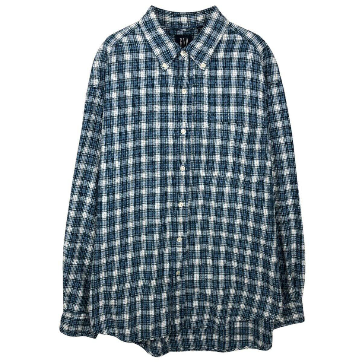 乐天商城 - 古着 90'S ギャップ GAP オールドギャップ 長袖 ボタンダウンチェックシャツ メンズL相当 ヴィンテージ /eaa643896 【中古】 【260511】 【GR-NV】