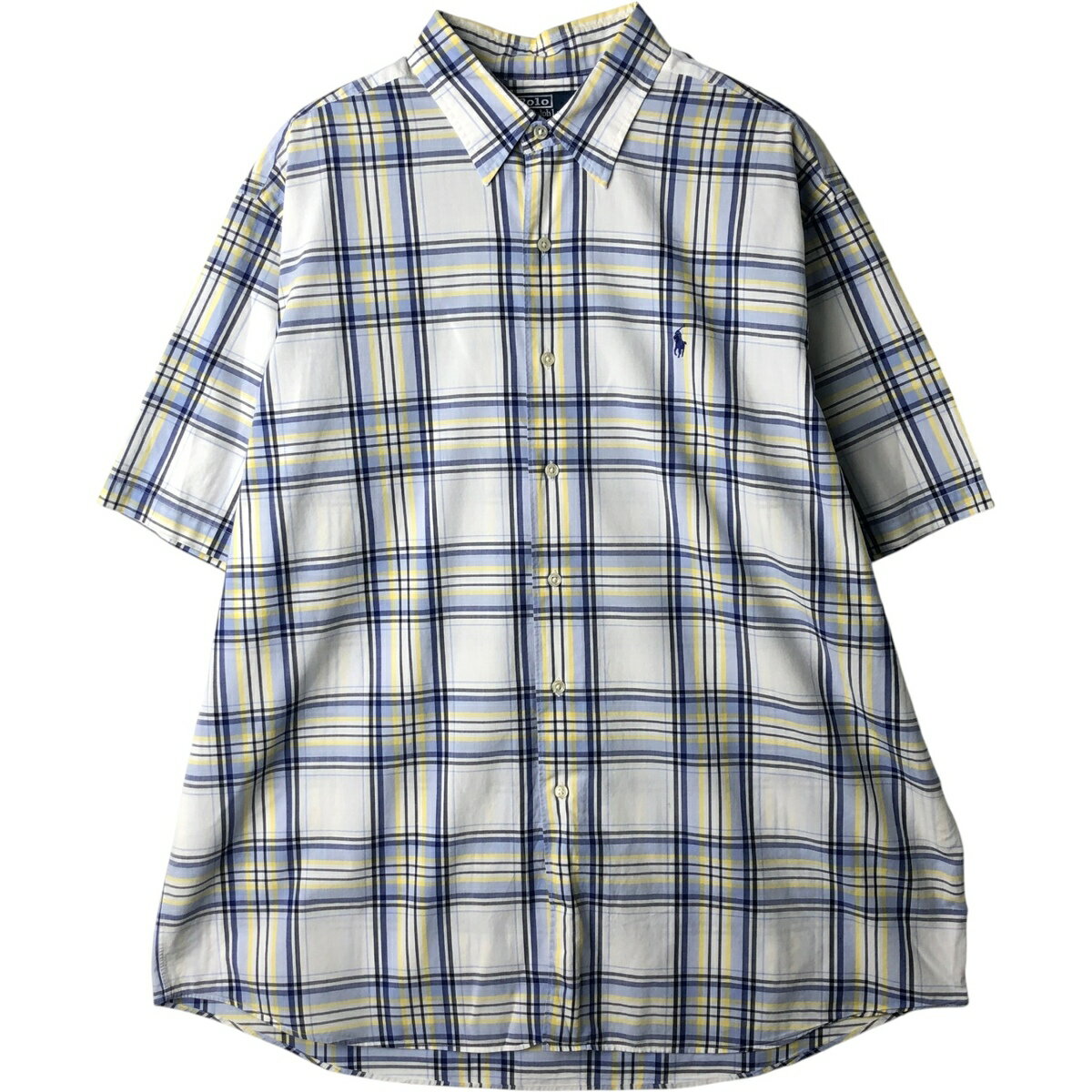 古着 00'S ラルフローレン Ralph Lauren MARLOWE 半袖 コットン チェックシャツ メンズXL相当 /eaa643925  
