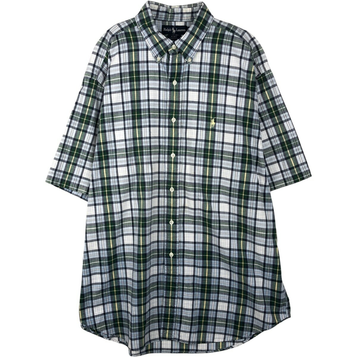 樂天商城 - 古着 ラルフローレン Ralph Lauren BLAKE 半袖 ボタンダウン チェックシャツ メンズXL相当 /eaa643965 【中古】 【260517】