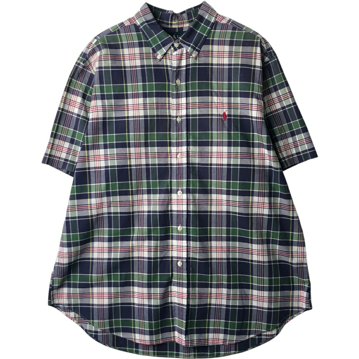 Rakuten - 古着 ラルフローレン Ralph Lauren CLASSIC FIT 半袖 ボタンダウン チェックシャツ メンズXL相当 /eaa643979 【中古】 【260509】
