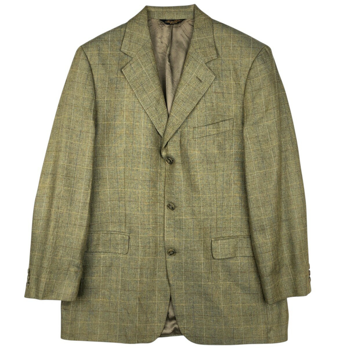 Rakuten - 古着 ブルックスブラザーズ Brooks Brothers チェック柄 シルクテーラードジャケット メンズL相当 /eaa644002 【中古】 【260517】