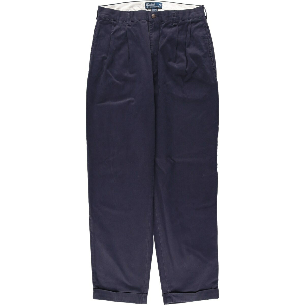 Rakuten - 古着 ラルフローレン Ralph Lauren POLO by Ralph Lauren HAMMOND PANT ツータック チノパンツ メンズw33相当 /eaa644121 【中古】 【260516】 ネイビー系 春夏秋冬