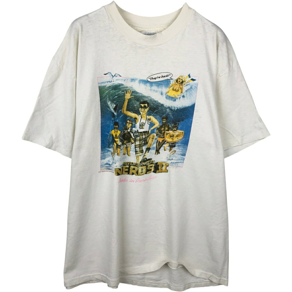 古着 80'S ヘインズ Hanes REVENGE OF THE NERDS II ナーズの復讐 映画 ムービーTシャツ USA製 メンズXL相当 ヴィンテージ /eaa644444 【中古】 【260512】