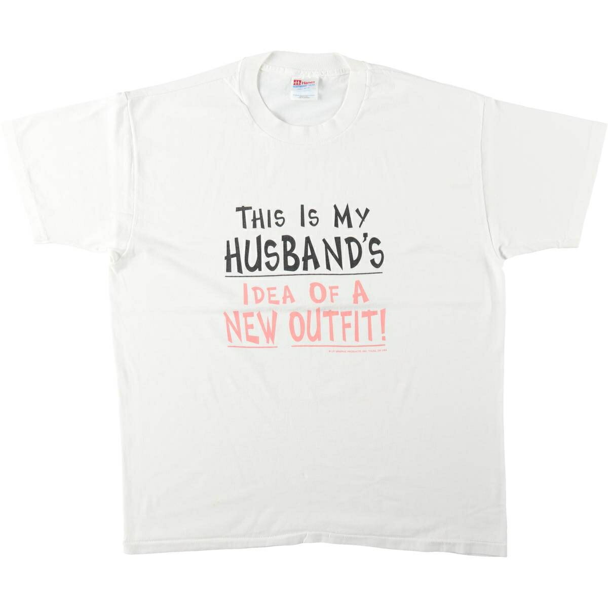 Rakuten - 古着 90'S ヘインズ Hanes HEAVYWEIGHT 50/50 メッセージプリントTシャツ USA製 メンズL相当 ヴィンテージ /eaa644498 【中古】 【260530】
