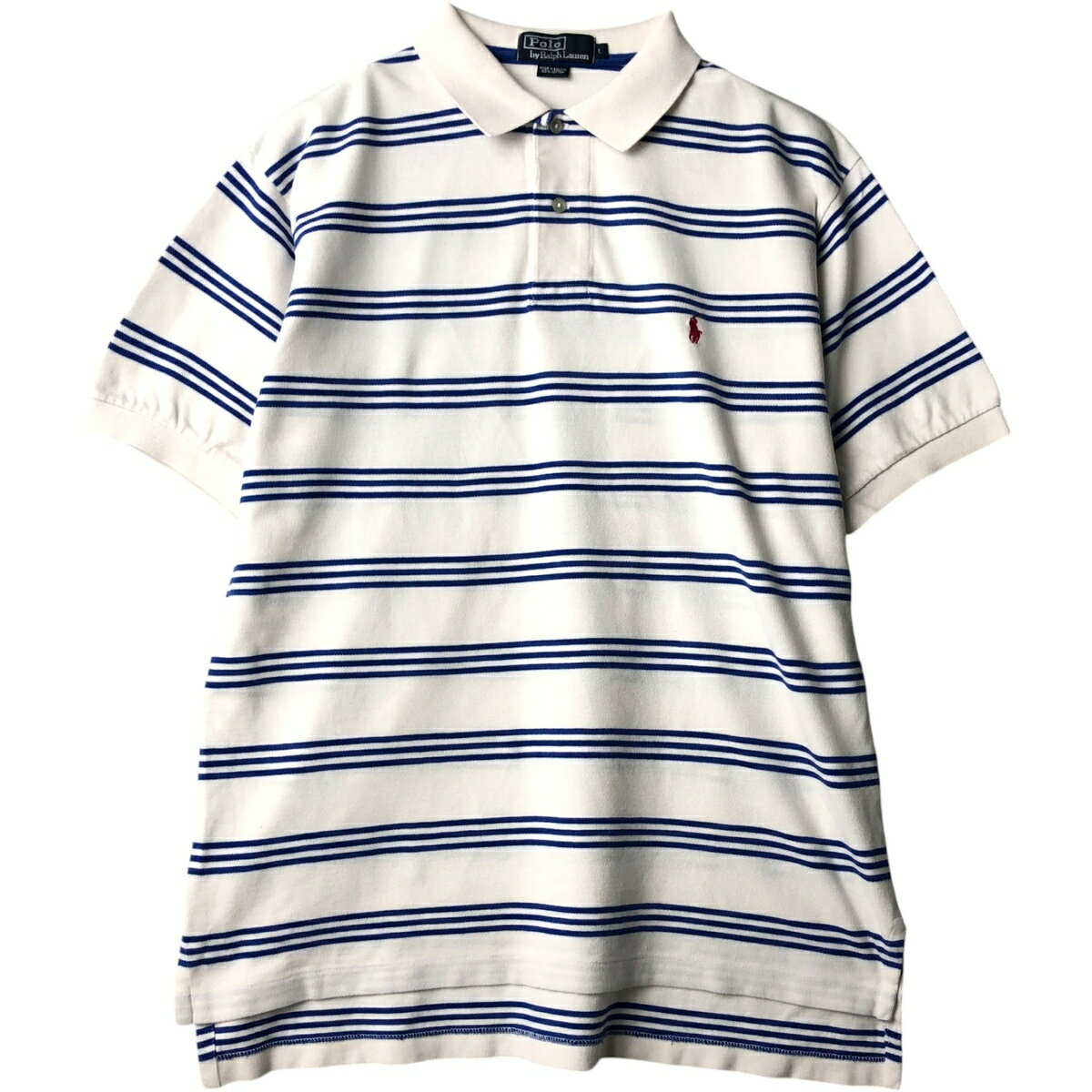 樂天商城 - 古着 ラルフローレン Ralph Lauren POLO by Ralph Lauren マルチボーダー 半袖 ボーダー ポロシャツ メンズL相当 /eaa644630 【中古】 【260517】