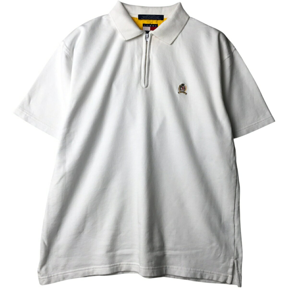 古着 90'S~ トミーヒルフィガー TOMMY HILFIGER ハーフジップ 半袖 ポロシャツ メンズL相当 ヴィンテージ /eaa644737 【中古】 【260517】