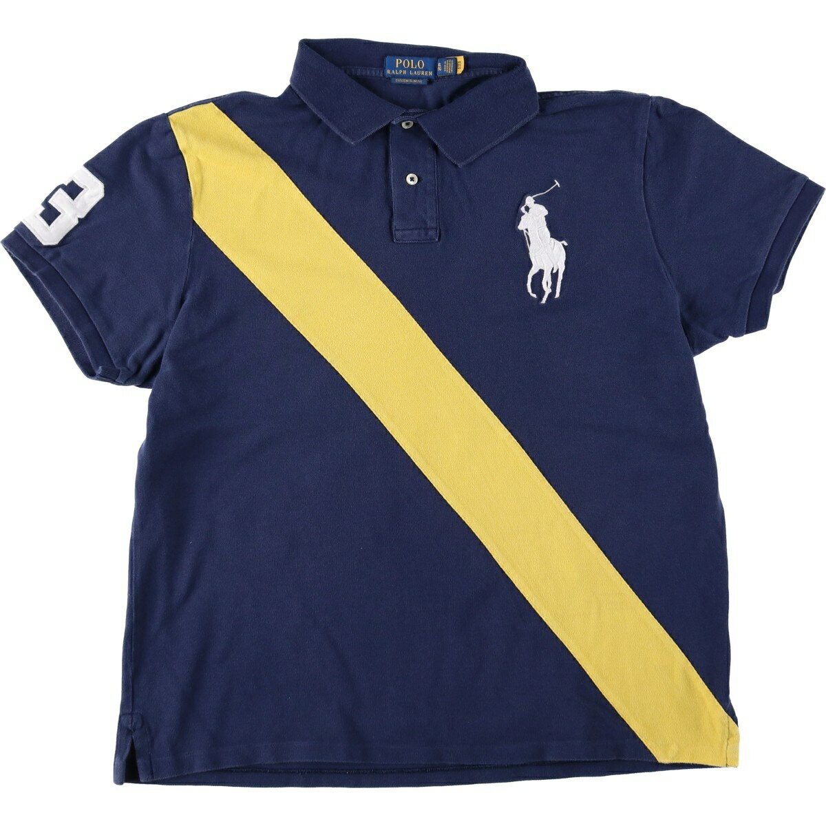 古着 ラルフローレン Ralph Lauren POLO RALPH LAUREN CUSTOM SLIM FIT ビッグポニー 半袖 ポロシャツ メンズXL相当 /eaa644777 【中古】 【260517】