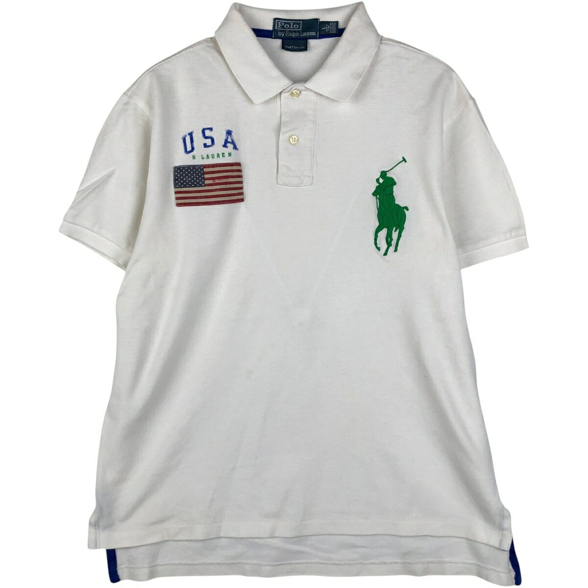 樂天商城 - 古着 ラルフローレン Ralph Lauren POLO by Ralph Lauren CUSTOM FIT ビッグポニー 半袖 ポロシャツ メンズL相当 /eaa644788 【中古】 【260521】