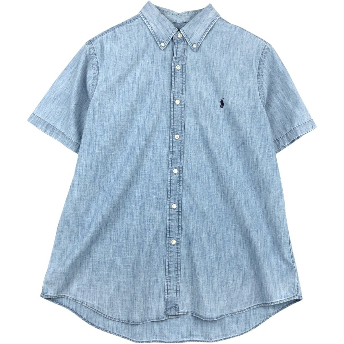 Rakuten - 古着 ラルフローレン Ralph Lauren ボタンダウン 半袖 シャンブレーシャツ メンズXL相当 /eaa644903 【中古】 【260523】