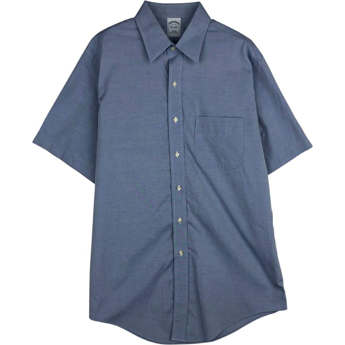 Rakuten - 古着 ブルックスブラザーズ Brooks Brothers Est.1818 SLIM FIT 半袖 コットンシャツ メンズL相当 /eaa644906 【中古】 【260517】
