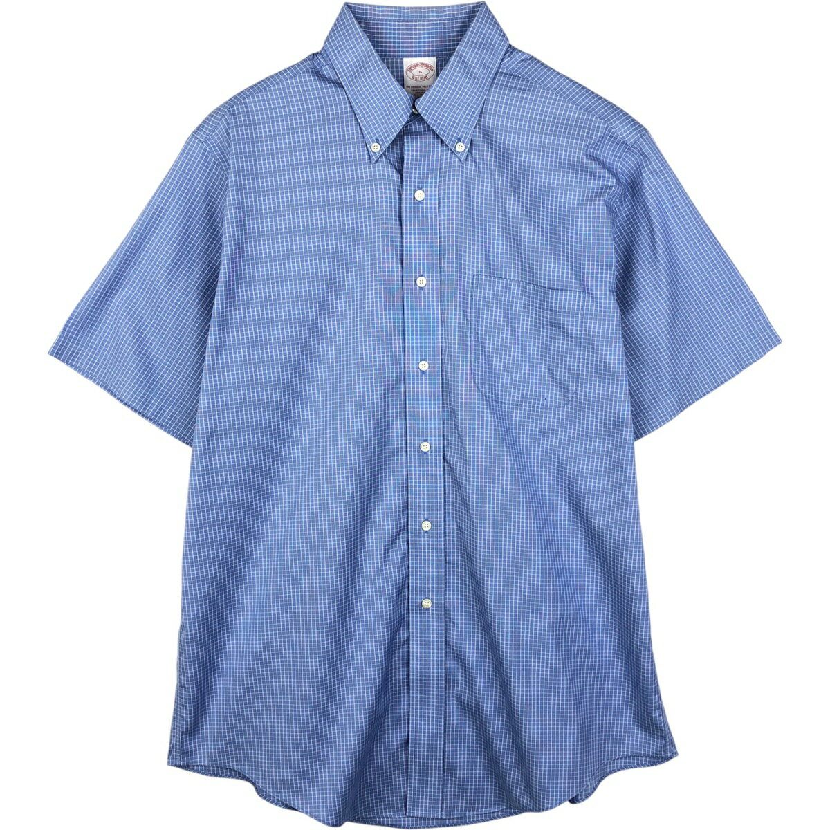 樂天商城 - 古着 ブルックスブラザーズ Brooks Brothers Est.1818 半袖 ボタンダウン チェックシャツ メンズL相当 /eaa644930 【中古】 【260524】
