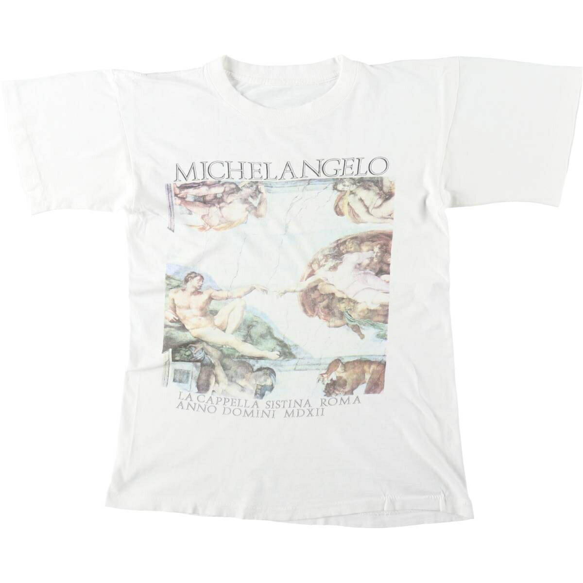 Rakuten - 古着 90'S ミケランジェロ アダムの創造 プリントTシャツ メンズS相当 ヴィンテージ /eaa645159 【中古】 【260515】