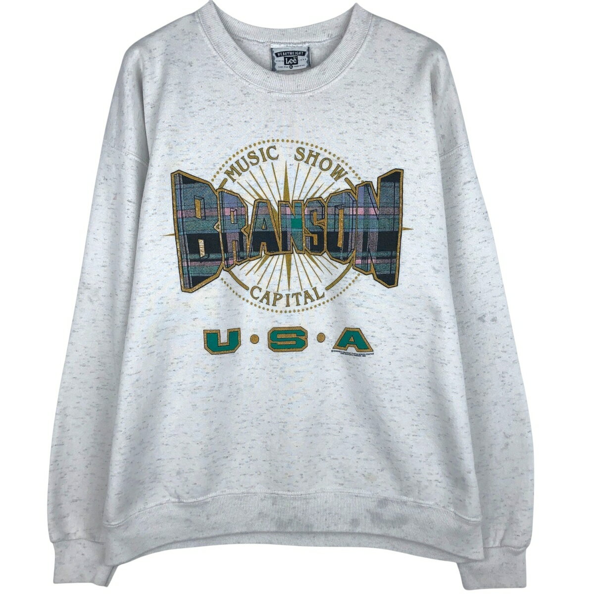 Rakuten - 古着 90'S リー Lee プリントスウェットシャツ トレーナー USA製 メンズXL相当 ヴィンテージ /eaa645186 【中古】 【260516】 グレー系 春夏秋冬