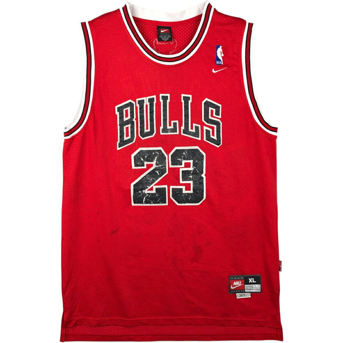 古着 ~00 039 S ナイキ NIKE TEAM NBA CHICAGO BULLS シカゴブルズ MICHAEL JORDAN マイケルジョーダン メッシュ ゲームシャツ レプリカユニフォーム メンズXL相当 /eaa645299 【中古】 【260529】 レッド系 春夏