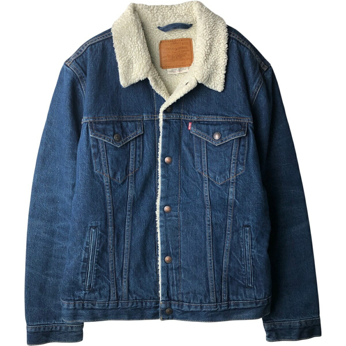 Levi's Premium ボアデニムジャケット Lサイズ 楽天市場】リーバイスプレミアム ボア ジャケットの通販