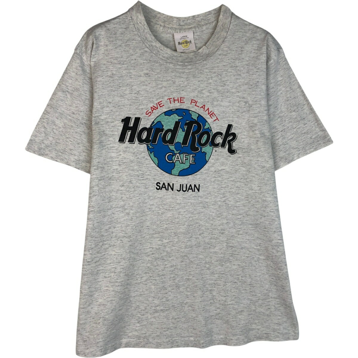 樂天商城 - 古着 ~90'S HARD ROCK CAFE ハードロックカフェ アドバタイジングTシャツ USA製 メンズL相当 ヴィンテージ /eaa645841 【中古】 【260522】 グレー系 春夏秋
