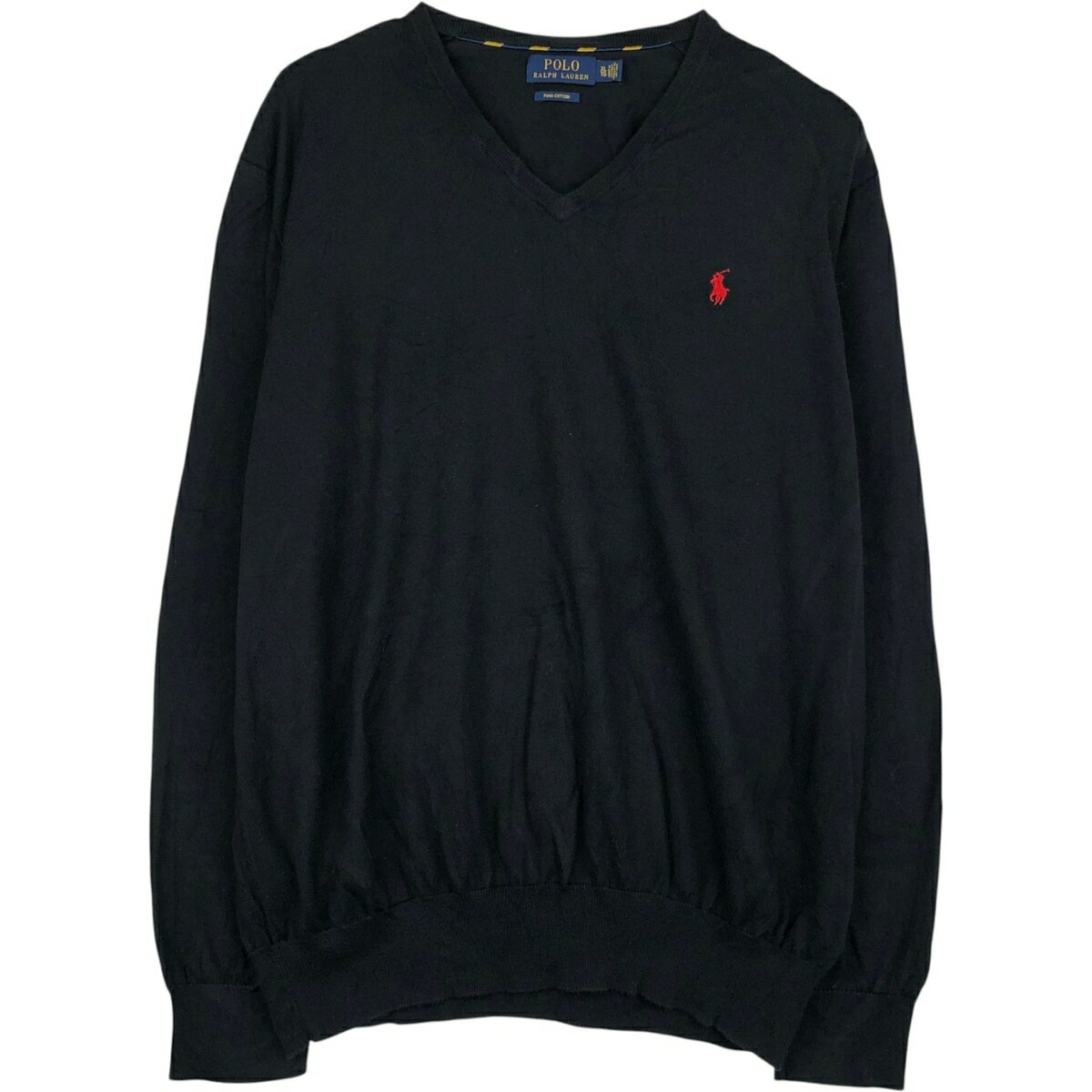 Rakuten - 古着 ラルフローレン Ralph Lauren POLO RALPH LAUREN Vネック コットンニットセーター メンズXL相当 /eaa645874 【中古】 【260523】
