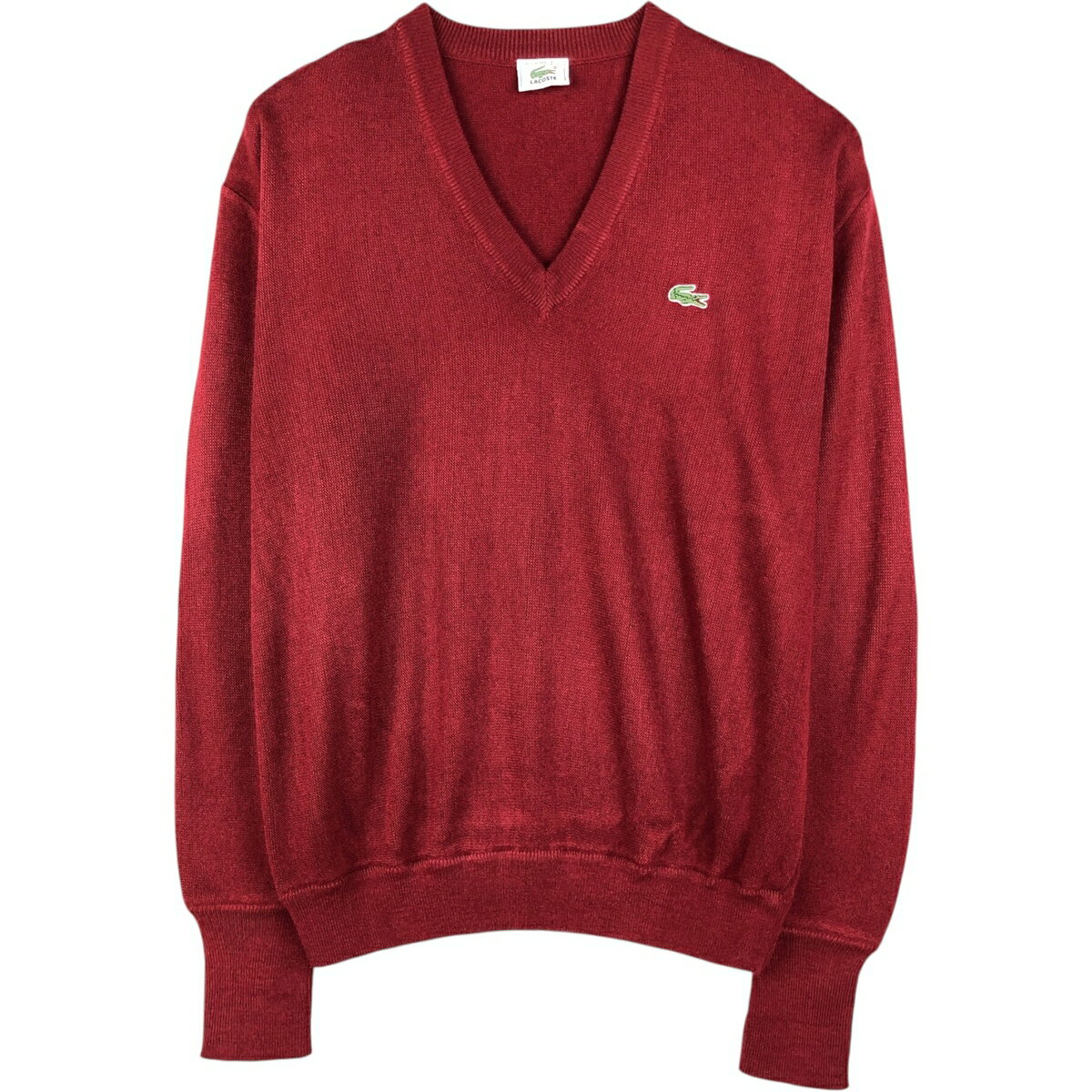 Rakuten - 古着 80'S ラコステ LACOSTE Vネック アクリルニットセーター 4 メンズM相当 ヴィンテージ /eaa645903 【中古】 【260518】