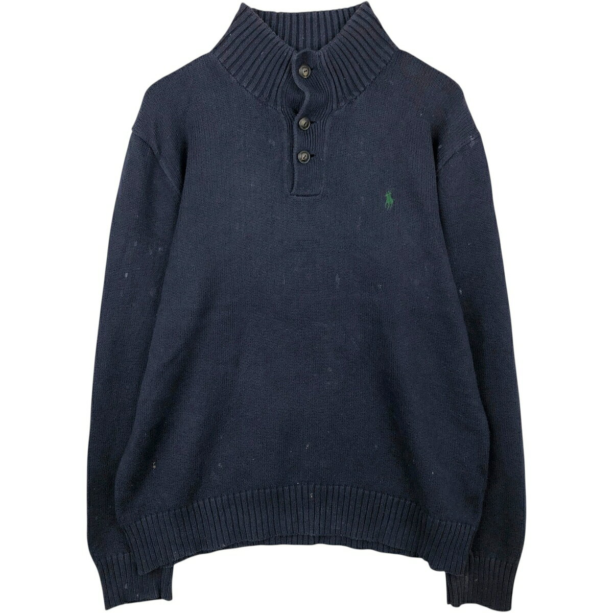 Rakuten - 古着 ラルフローレン Ralph Lauren POLO by Ralph Lauren コットンニットハーフボタンセーター メンズL相当 /eaa645926 【中古】 【260530】