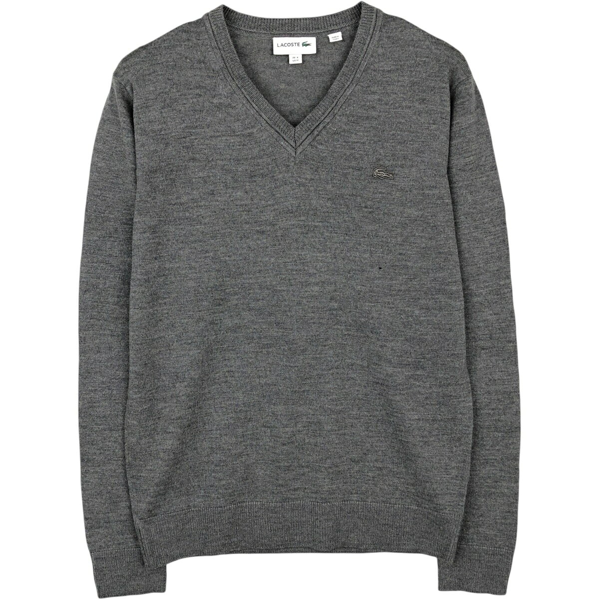 古着 ラコステ LACOSTE Vネック ウールニットセーター メンズM相当 /eaa645940 【中古】 【260629】