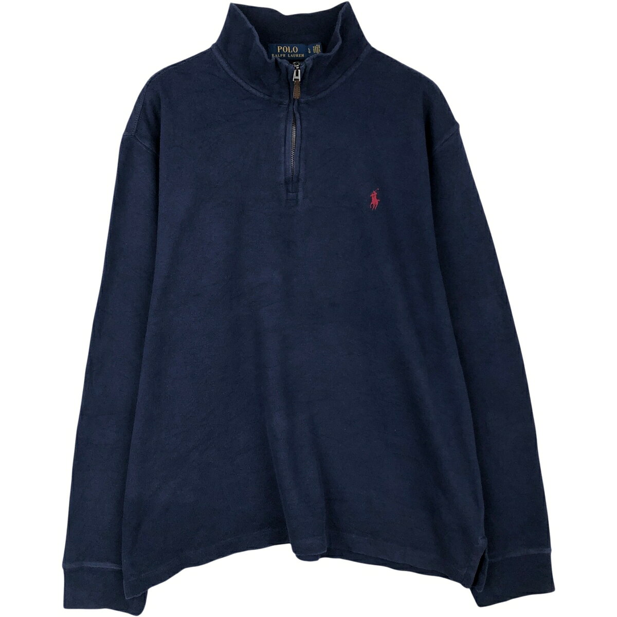 古着 ラルフローレン Ralph Lauren POLO RALPH LAUREN ESTATE RIB コットンニットハーフジップセーター メンズL相当 /eaa645955  