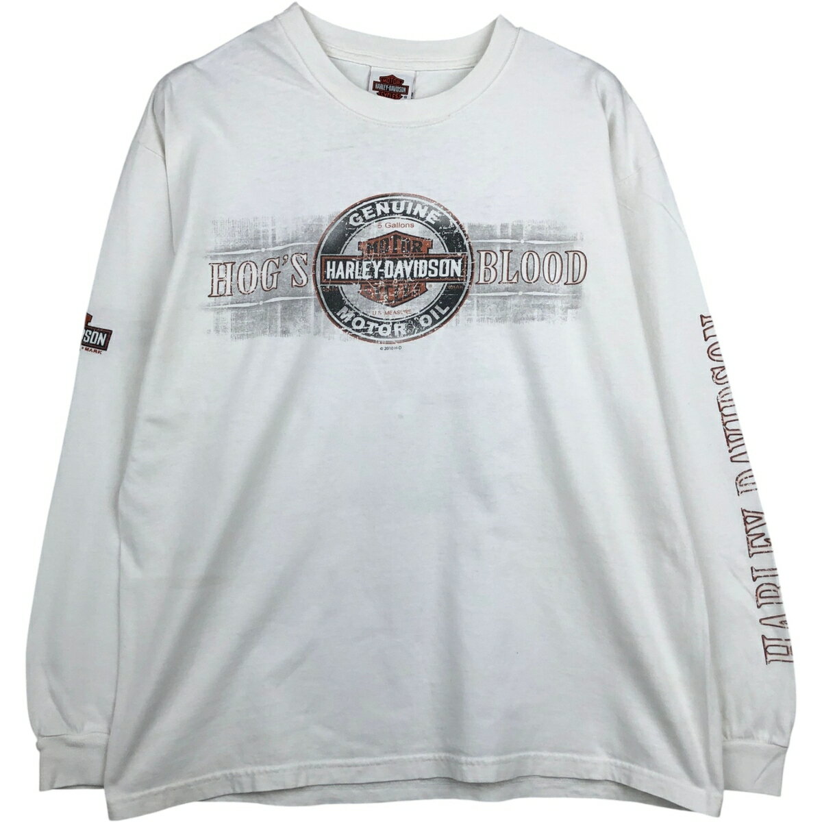 Rakuten - 古着 ハーレーダビッドソン Harley-Davidson ロングTシャツ ロンT USA製 メンズL相当 /eaa646029 【中古】 【260517】 ホワイト系 春夏秋