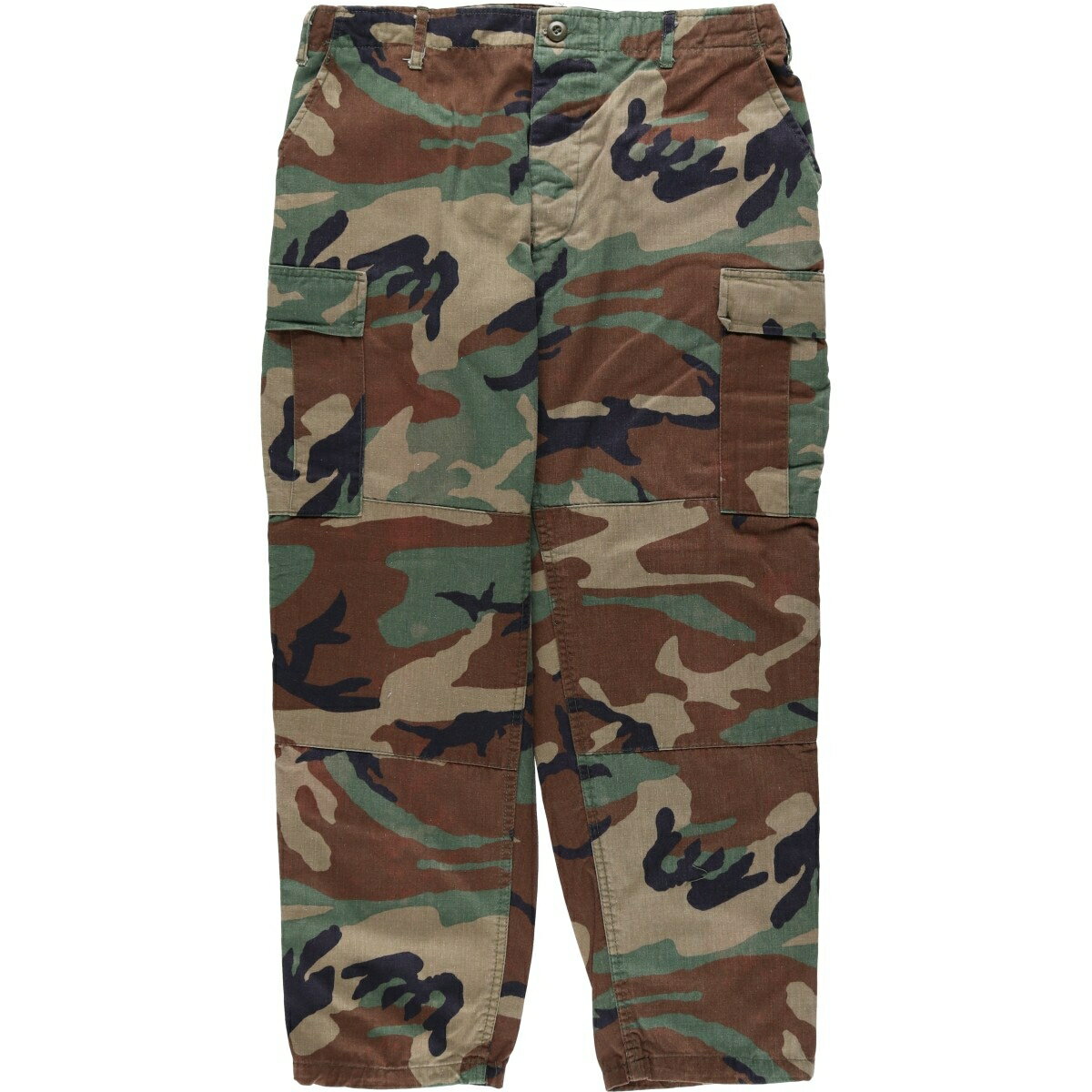 古着 民間品 迷彩柄 ウッドランドカモ ミリタリー カーゴパンツ コンバットパンツ LARGE-REGULAR メンズw36相当 /eaa646380 【中古】 【260520】