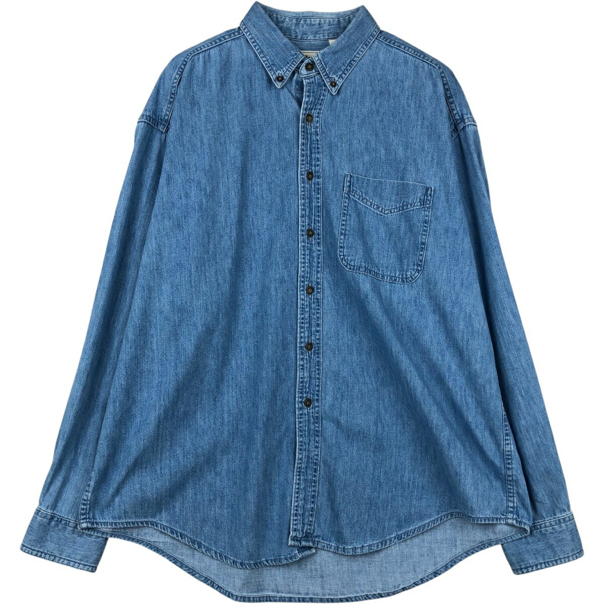 樂天商城 - 古着 90'S エルエルビーン L.L.Bean 長袖 ボタンダウンデニムシャツ メンズXL相当 ヴィンテージ /eaa646670 【中古】 【260601】