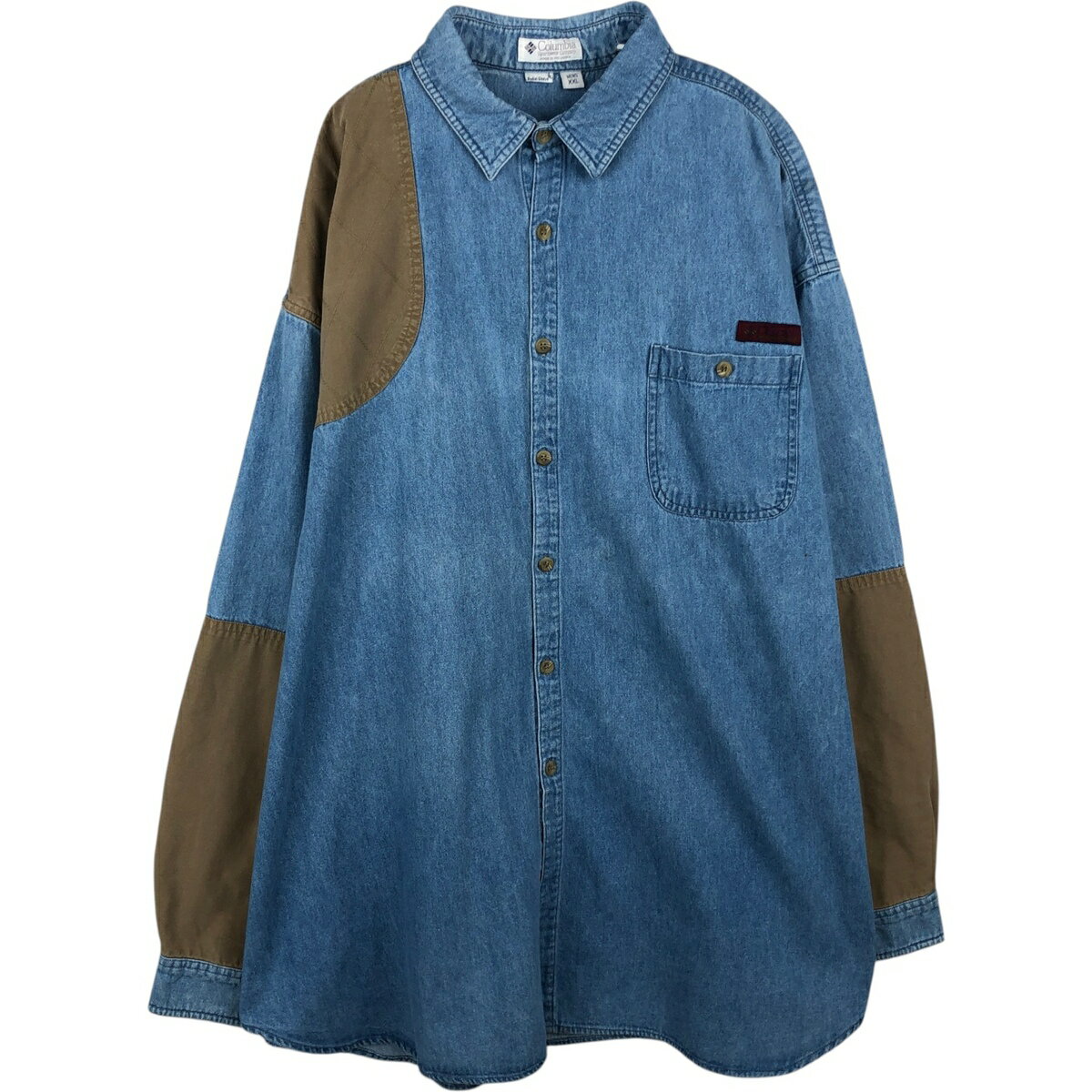 古着 コロンビア Columbia Radial Sleeve ハンティング 長袖 デニムシャツ メンズXXL相当 /eaa646687 【中古】 【260522】 ブルー系 春夏秋冬