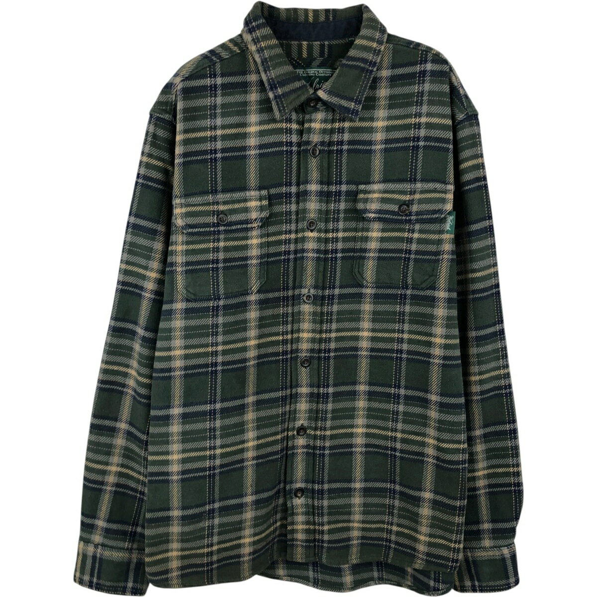 美品00s ウールリッチ　チェックシャツ ネルシャツ グレー グリーン M L 楽天市場】ウールリッチ ネルシャツ 厚手の通販