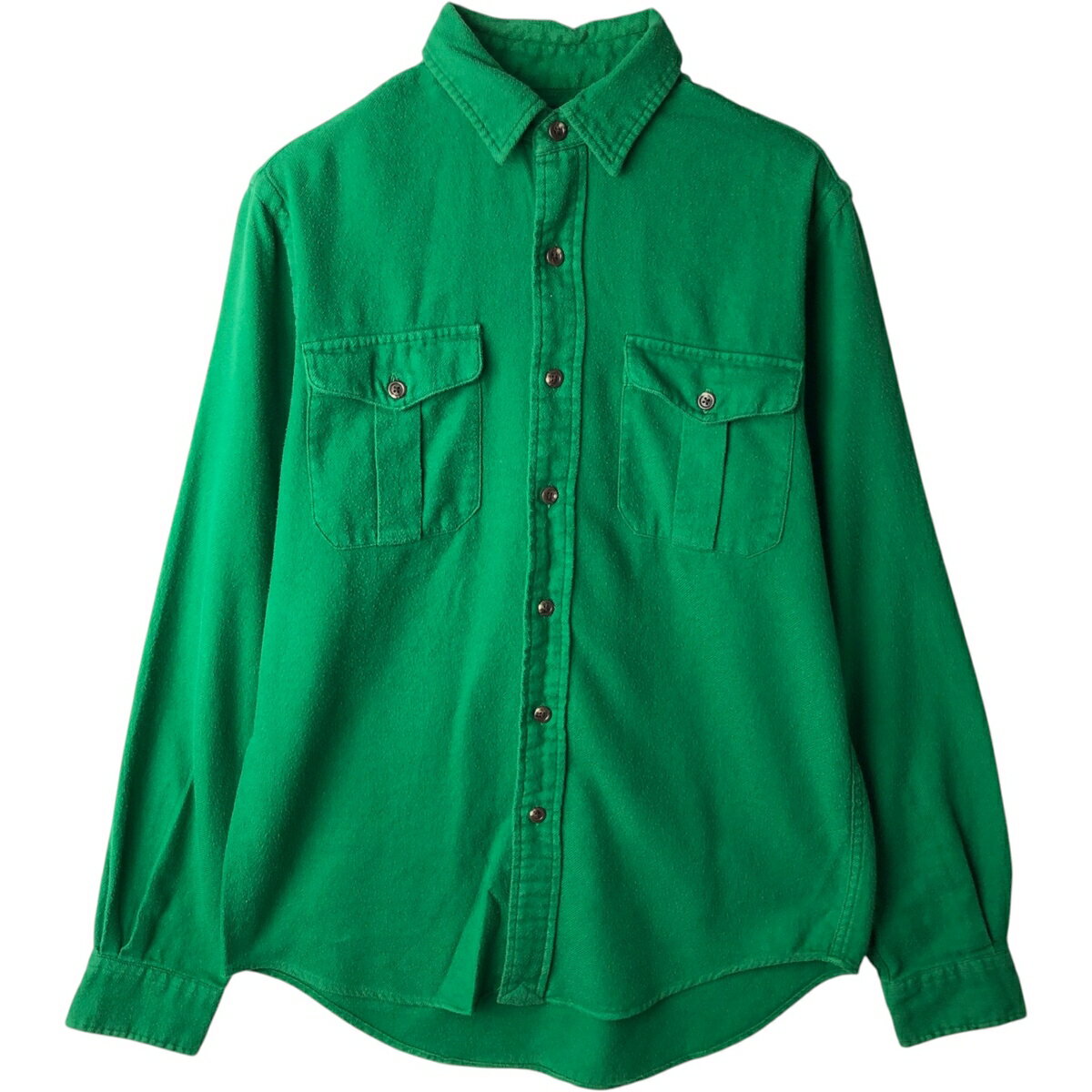 樂天商城 - 古着 ラルフローレン Ralph Lauren POLO by Ralph Lauren 長袖 シャモアクロスシャツ メンズS相当 /eaa646880 【中古】 【260601】