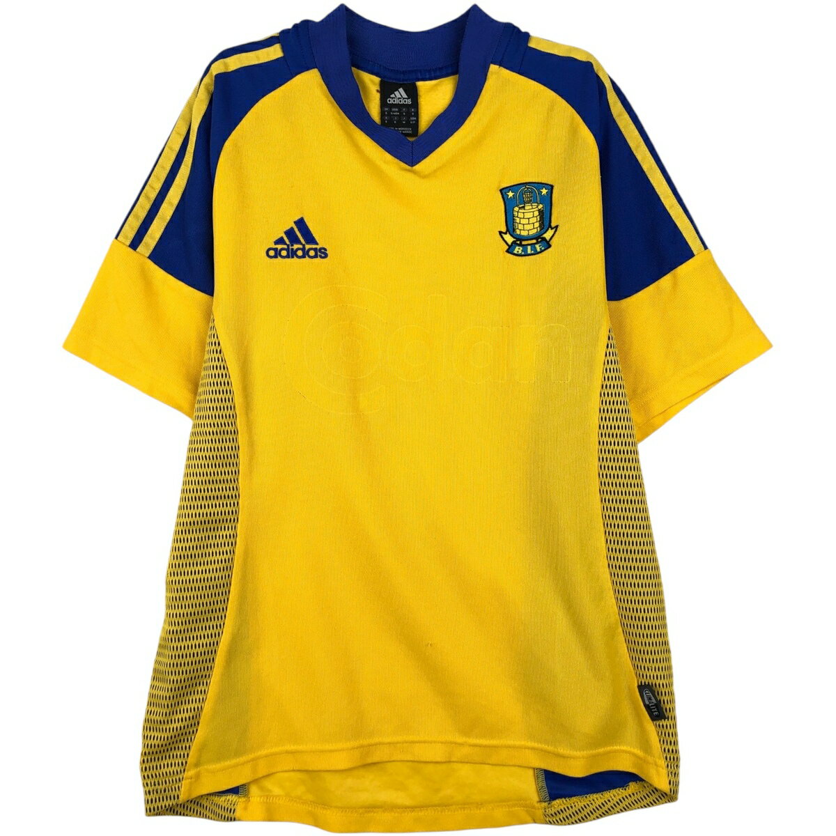 古着 00'S アディダス adidas CLIMALITE Vネック サッカーユニフォーム ゲームシャツ メンズS相当 /eaa646913   